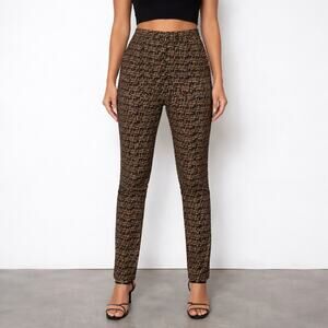Joseph Ribkoff Black/Multi Geo Print Pants Style 223274 Women's Size 8 Earthy